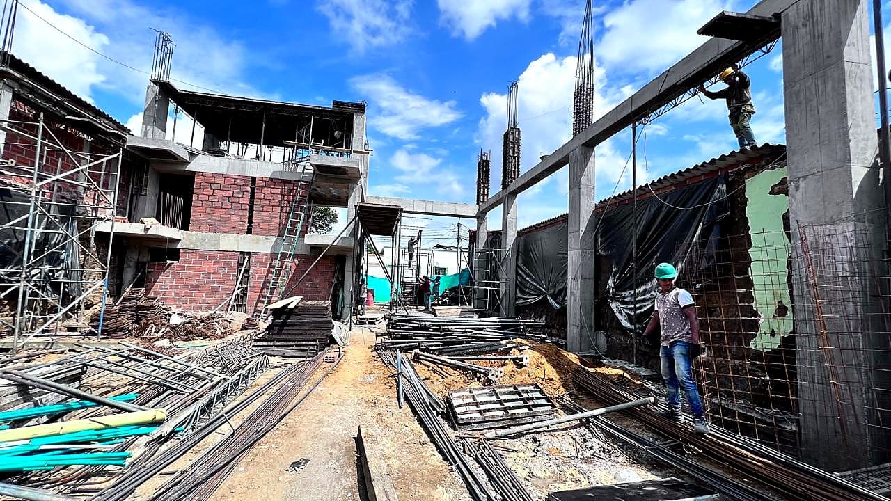 Obra de estructura y mampostería de la bodega VG en Bucaramanga