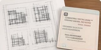 Planos y documentos de una licencia de construcción (imagen de ejemplo)