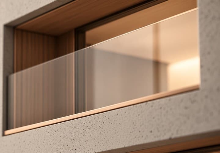 Detalle de estructura de concreto y carpintería de una casa (imagen de ejemplo)