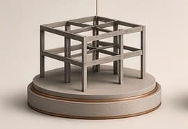 Maqueta de la estructura en esqueleto, etapa de diseño y presupuesto (imagen de ejemplo)